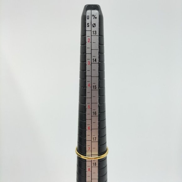 Genuine VTG 1 ct Sapphire Stone + Diamond Genuine 18k Yellow Gold Ring US Sz 7.5 - Picture 7 of 9